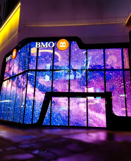 Parete continua in vetro Schermo LED trasparente