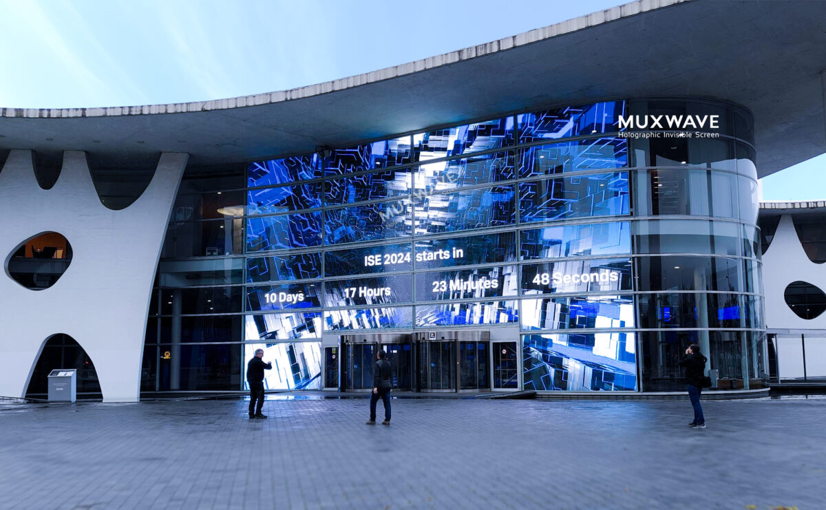 ISE 2024|Anlässlich des 20. Jahrestages der ISE wird die Fira de Barcelona durch die 193 SQM MUXWAVE unsichtbare LED-Leinwand Besucher aus der ganzen Welt im audiovisuellen Bereich begrüßen 3 ISE展馆 拷贝 1200x741 1