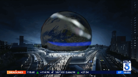 The MSG Sphere spherical venue in Las Vegas made its debut with the showcase of the "LED Full-Screen." 1 dPXYRPUgHGCDk5kQr4nMJQ802283d73a9edce14e576f29e0470726