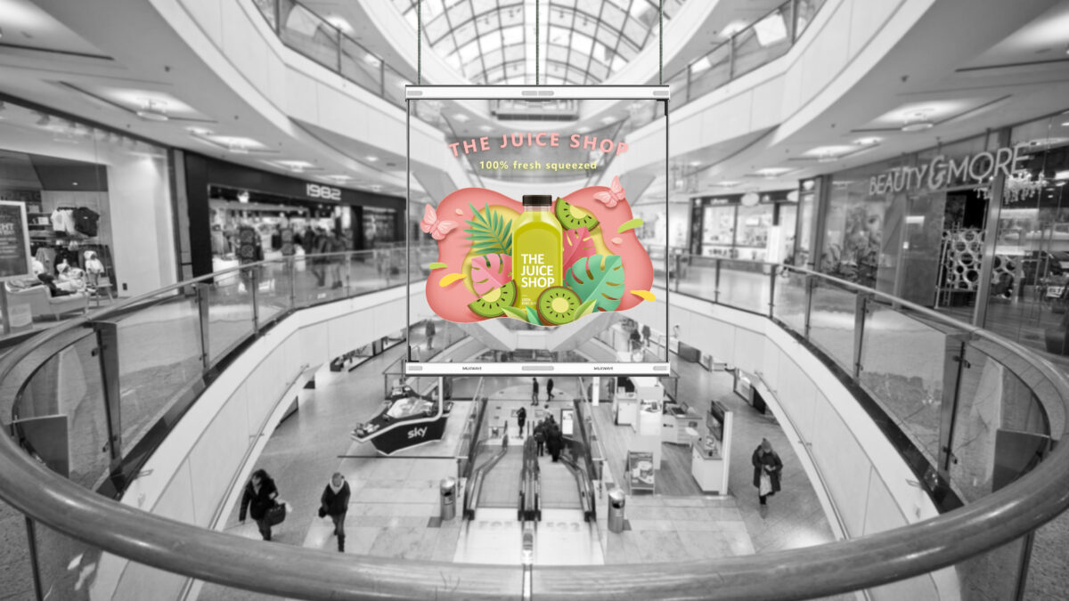 MUXWAVE Holographic Invisible Screen Revolutionizes Shopping Mall Atriums 2 商场吊装水果素材 1200x675 1